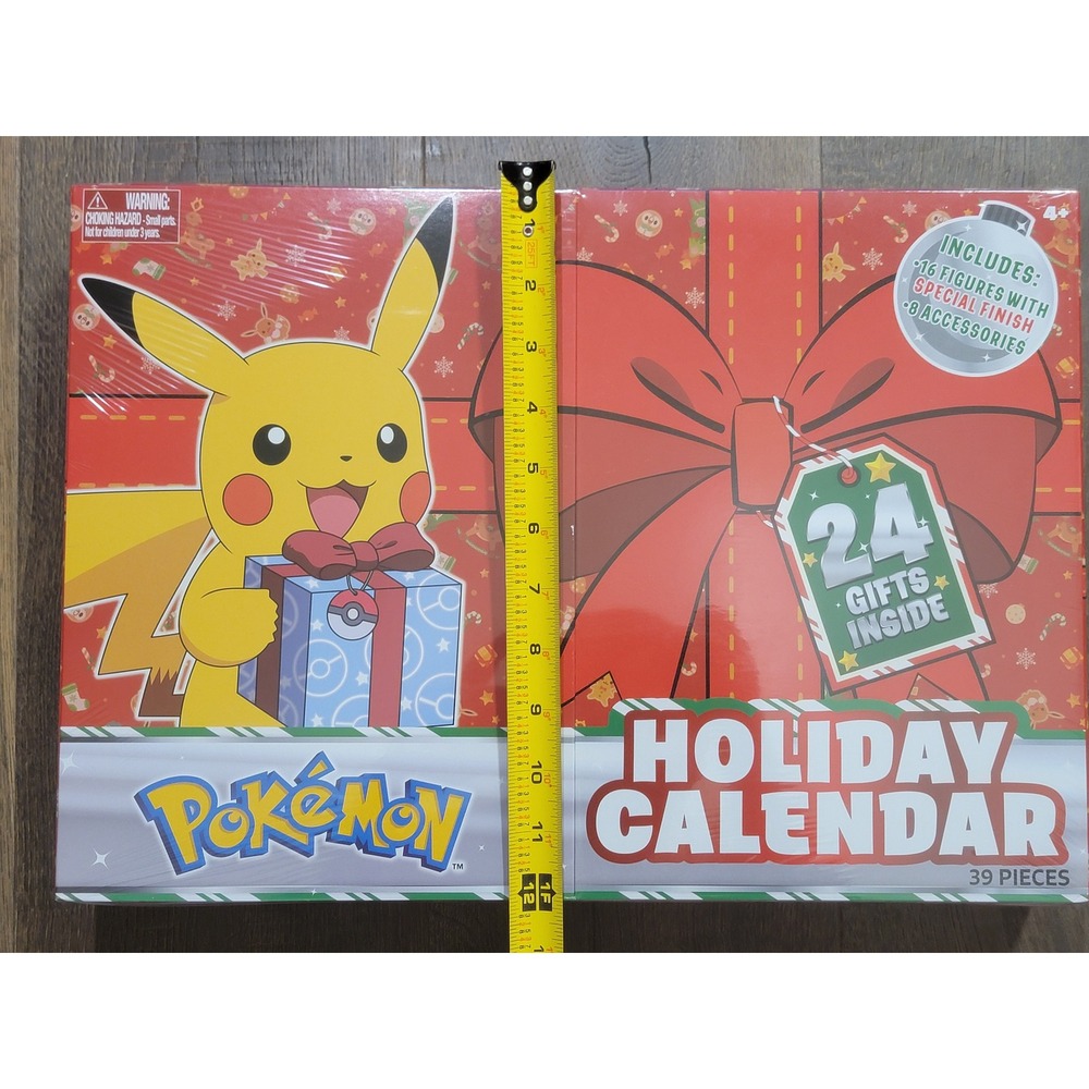 Pokemon Holiday AdventCalendar 24 Gifts Inside 39 Pieces Pikachu Special Figures